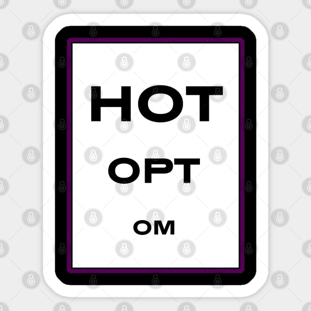 Hot Optometrist Eye test design Sticker by Dead but Adorable by Nonsense and Relish